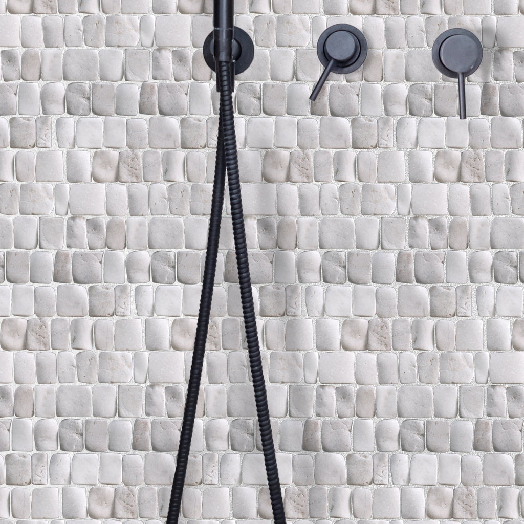 Canine White Pebble - Mosaic Tile Interlocking