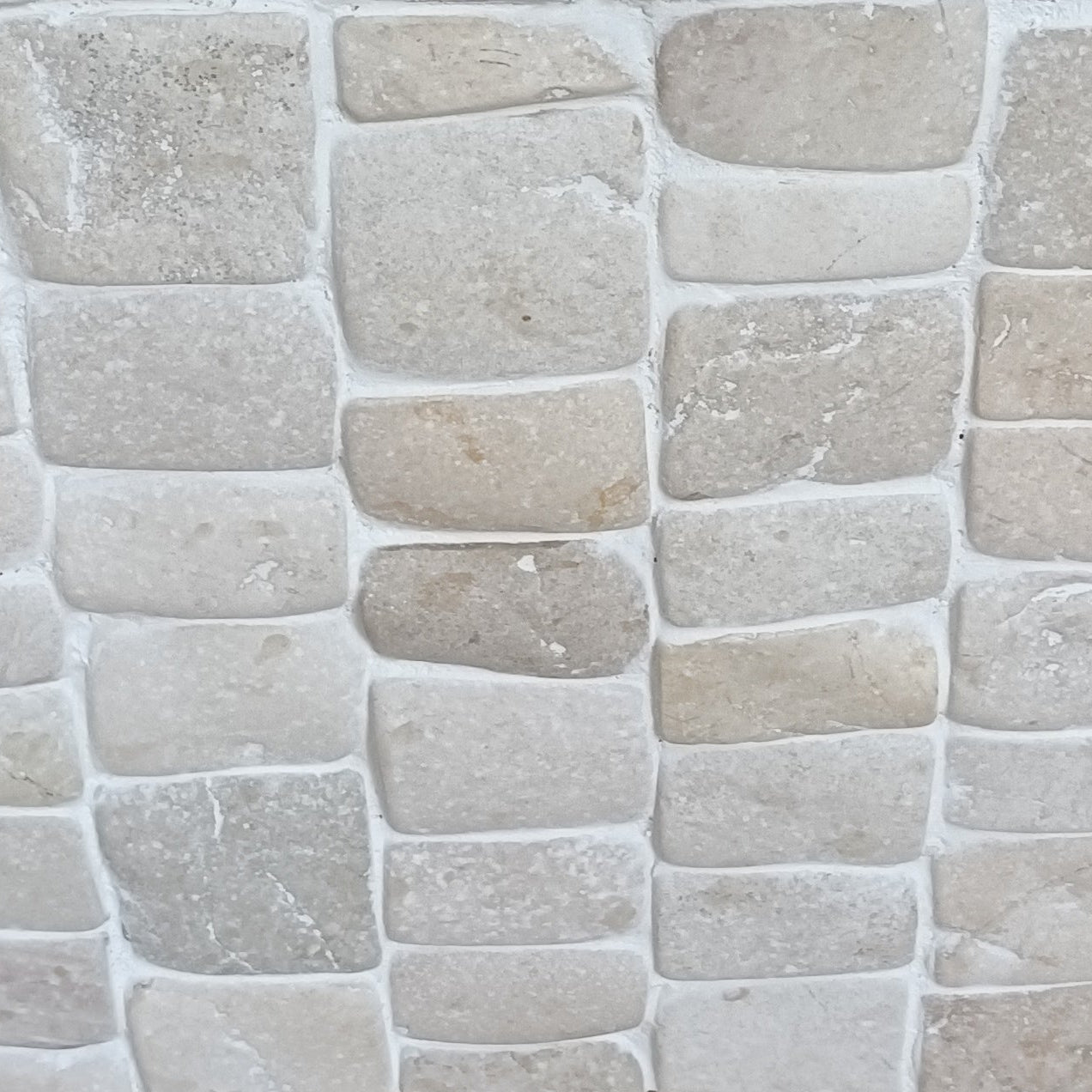 Close-up of a pebble stone mosaic.