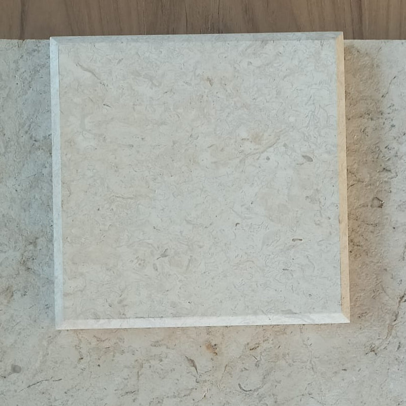 Cream white marble floor tiles with plain and floral pattern, natural stone flooring Thailand