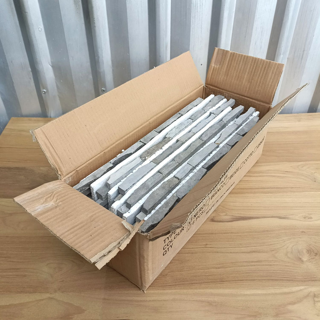 Box Cludding Stone Cladding Nero - Interlocking – Outer Island Pebbles