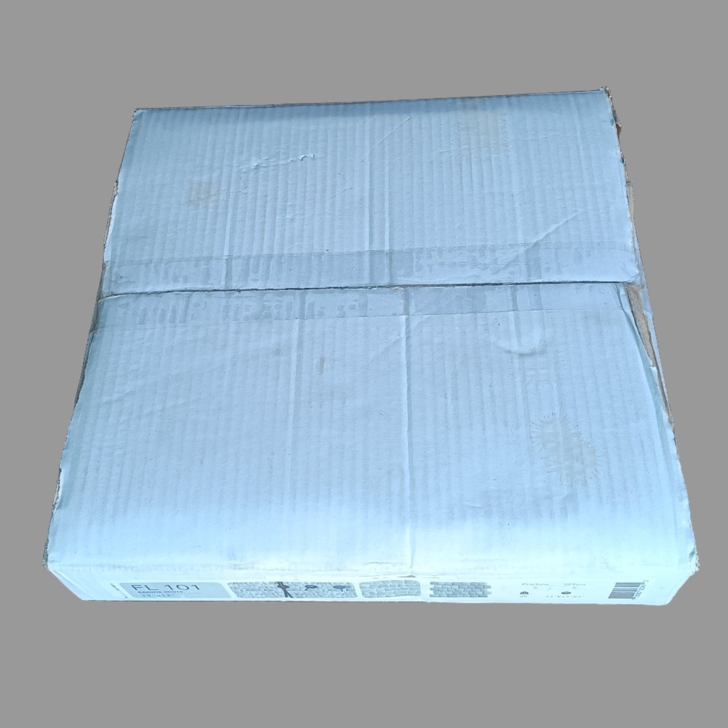 Cardboard box  with 5 pebble tiles 0.45m2.