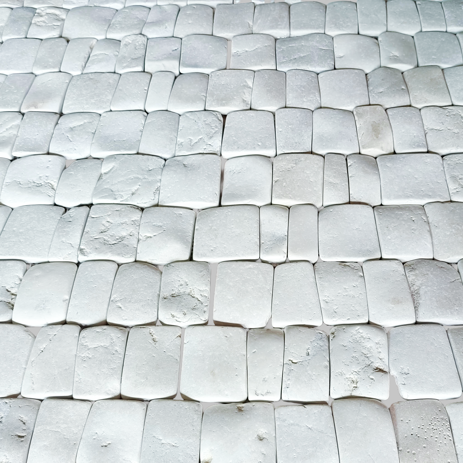 Canine White Pebble - Mosaic Tile Interlocking
