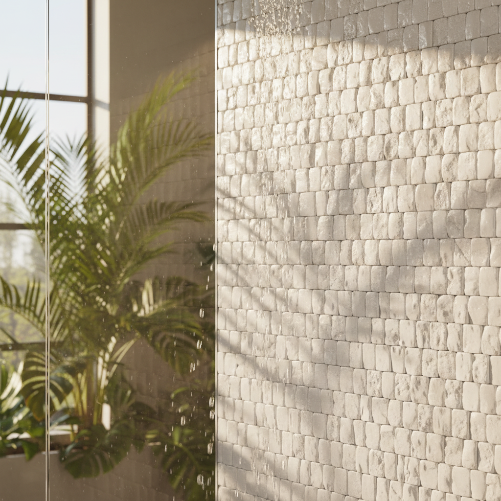 Canine White Pebble Tile Interlocking
