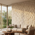 Random Cream White Split Face Tile - Interlocking.