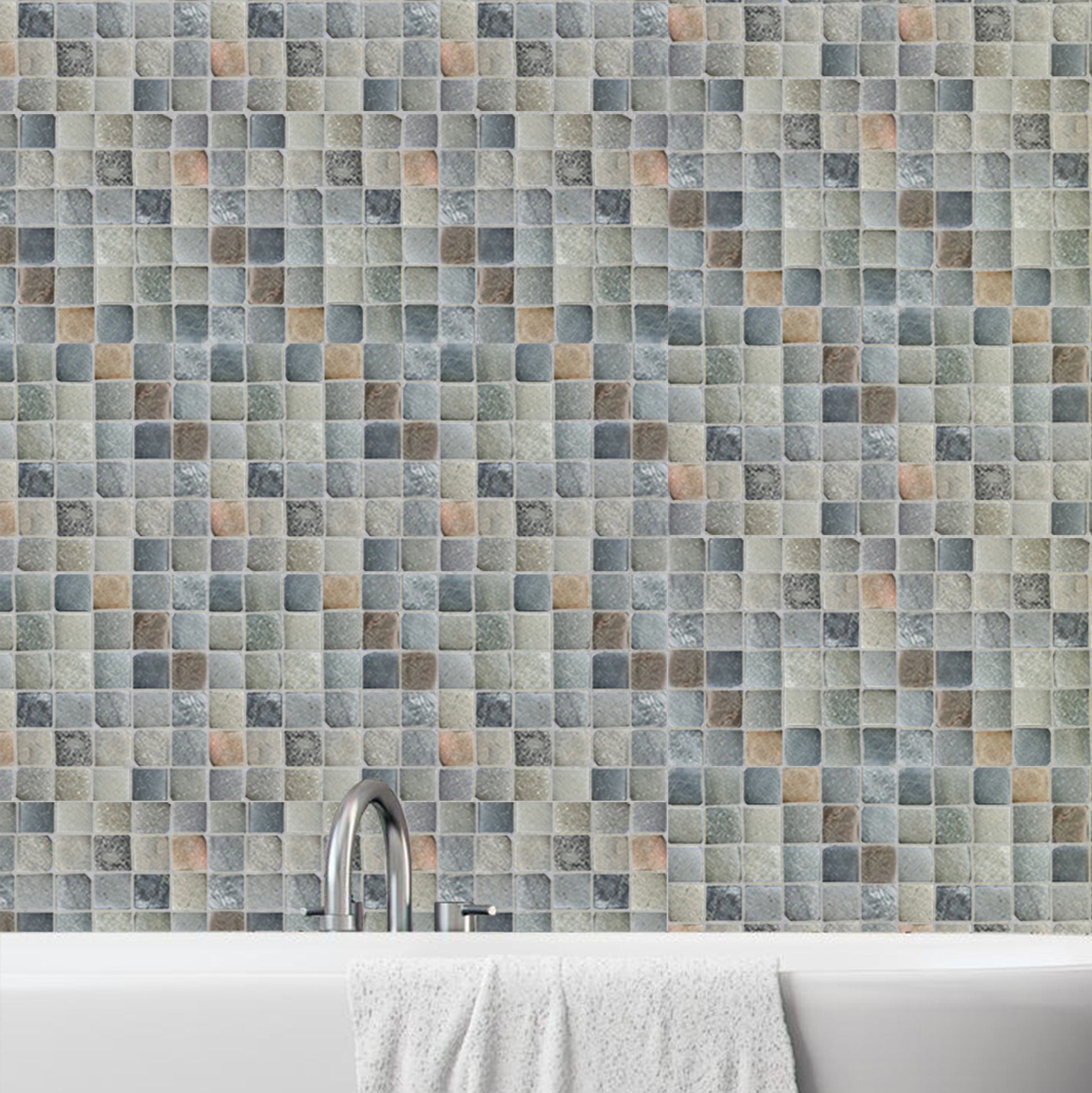 Molar Mixed Pebble 5 - Mosaic Tile