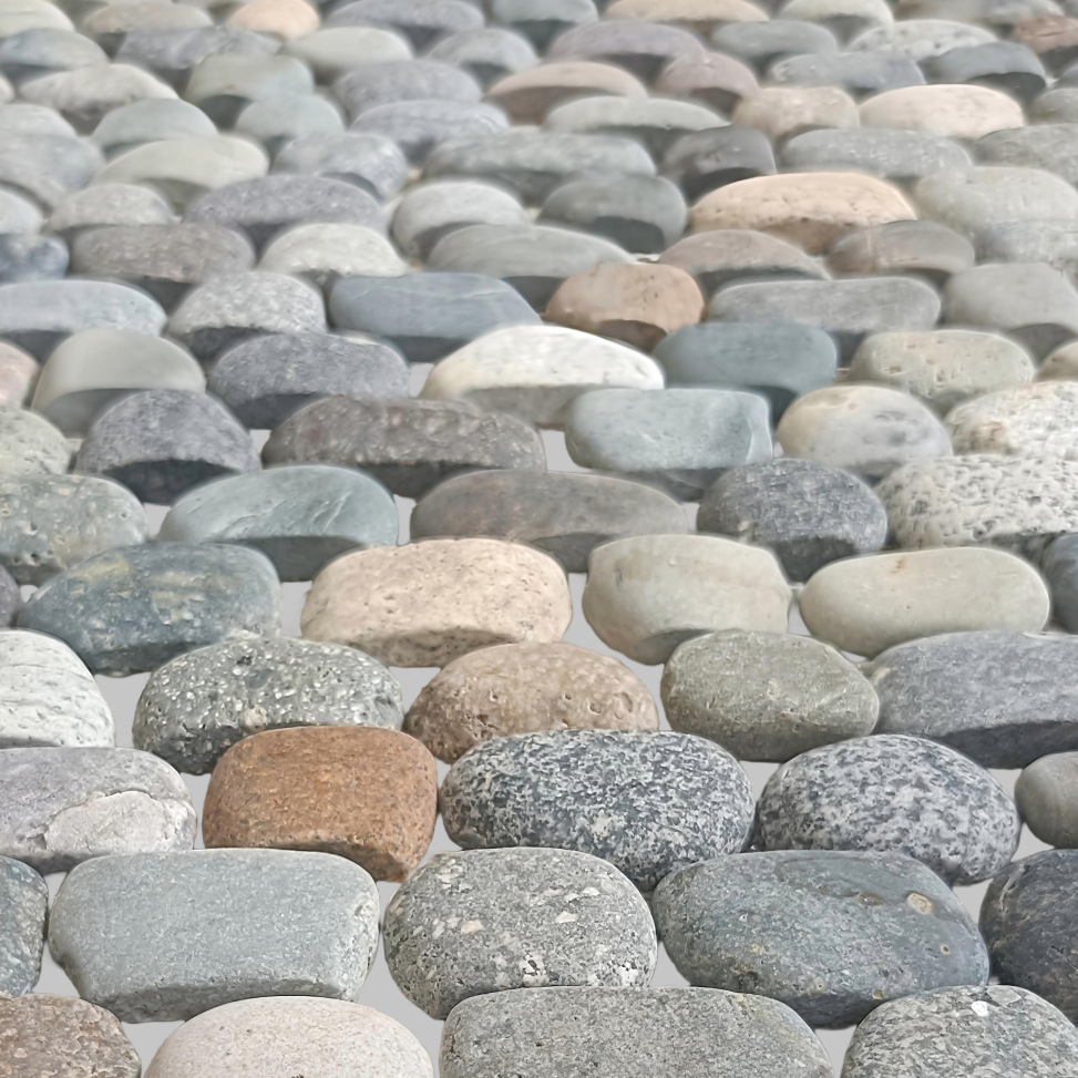 Strip Mixed Pebble - Mosaic Tile Interlocking